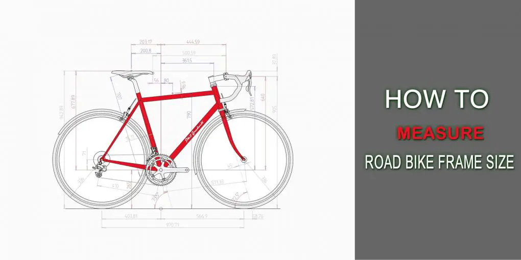measuring a road bike frame